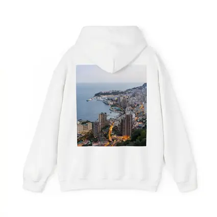 Monaco Coastline Aerial View Dusk City