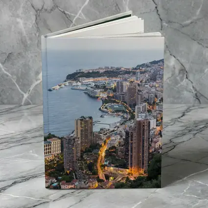 Monaco Coastline Aerial View Dusk City
