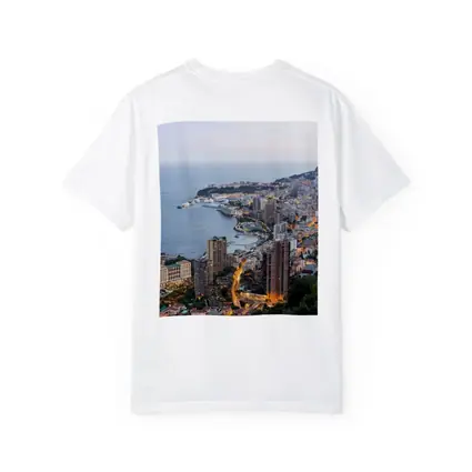 Monaco Coastline Aerial View Dusk City