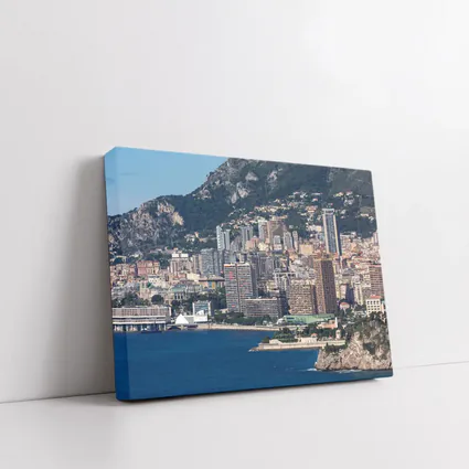 Monaco Skyline Coastal City Mountain View