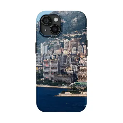 Monaco Skyline Coastal City Mountain View