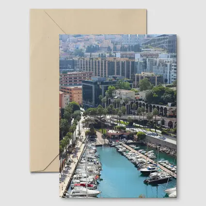 Monaco Harbor Aerial View With Yachts