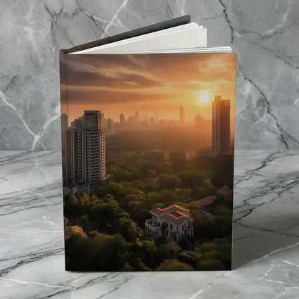 Mumbai Skyline Golden Sunset Aerial City View