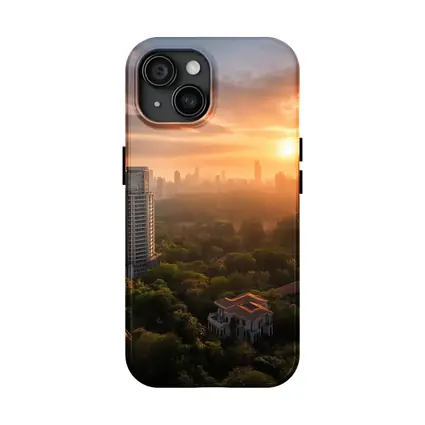 Mumbai Skyline Golden Sunset Aerial City View