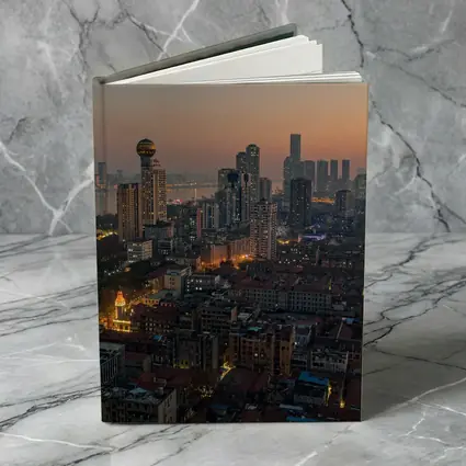 Wuhan China Skyline at Dusk Aerial