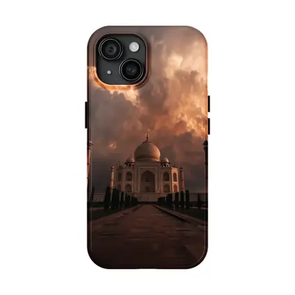 Taj Mahal Under Dramatic Storm Clouds India