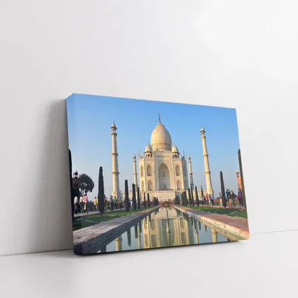 Taj Mahal Reflecting Pool Blue Sky