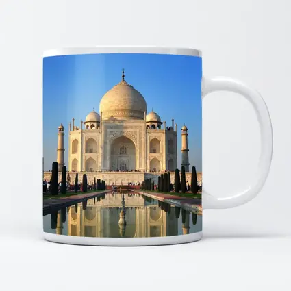 Taj Mahal Reflecting Pool Blue Sky