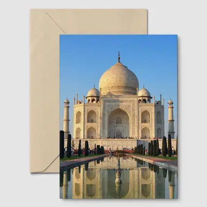 Taj Mahal Reflecting Pool Blue Sky