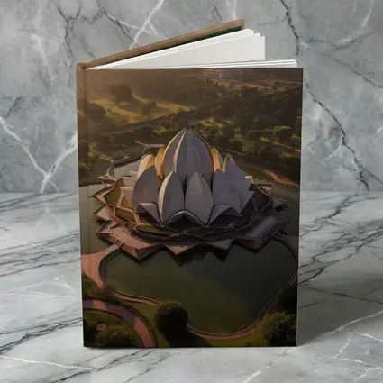 Lotus Temple New Delhi Aerial City View