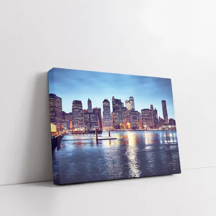 Manhattan Skyline Across East River Dusk