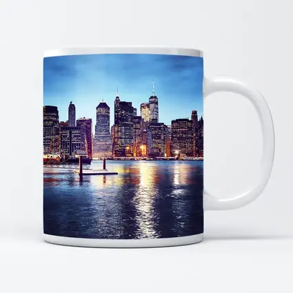 Manhattan Skyline Across East River Dusk