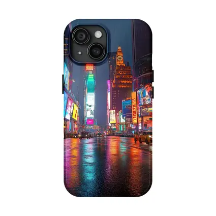 Times Square New York City Rainy Night