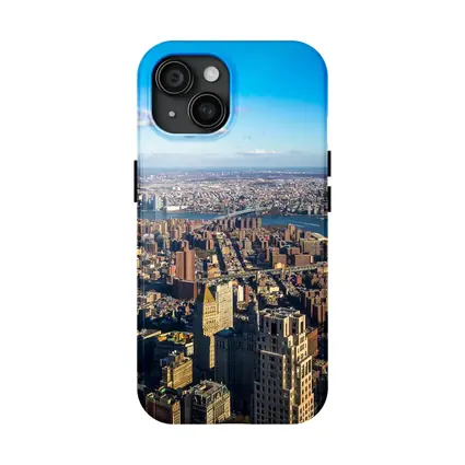 New York City Aerial Skyline Brooklyn Bridge View