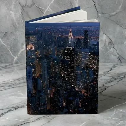 New York City Skyline At Dusk Aerial