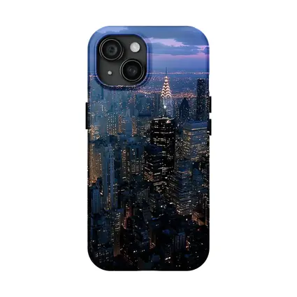 New York City Skyline At Dusk Aerial