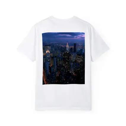 New York City Skyline At Dusk Aerial