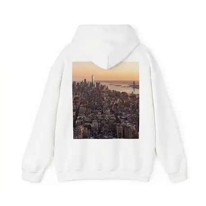 New York City Skyline Golden Sunset Aerial View