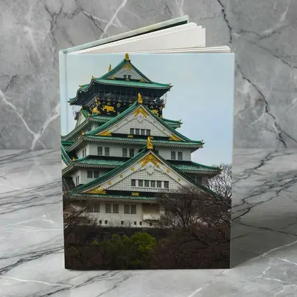 Osaka Castle Green Roofs Overcast Sky