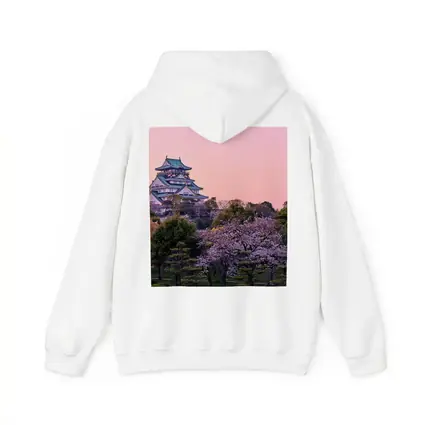 Osaka Castle Cherry Blossoms Pink Sunset