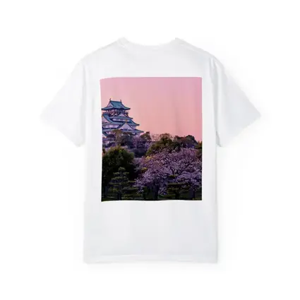 Osaka Castle Cherry Blossoms Pink Sunset