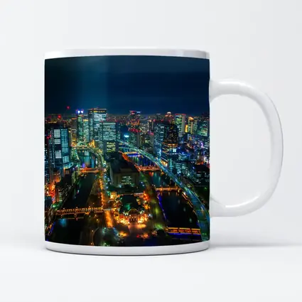 Osaka Japan City Skyline At Night