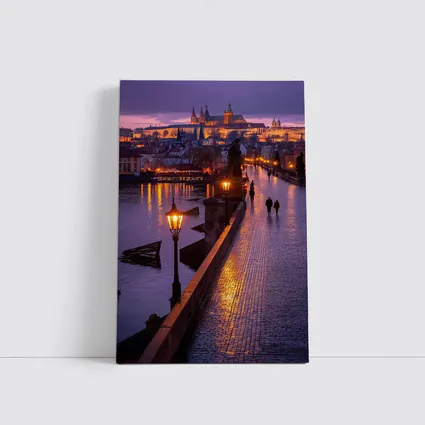 Charles Bridge Prague Castle Night Lights