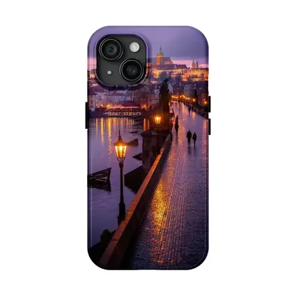 Charles Bridge Prague Castle Night Lights