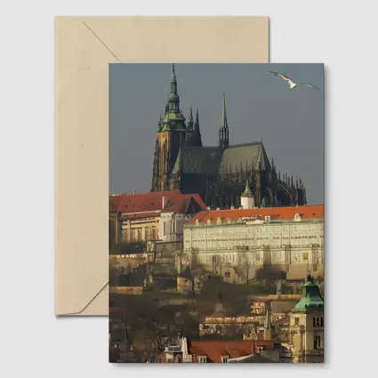 Prague Castle Cathedral Gothic Skyline View
