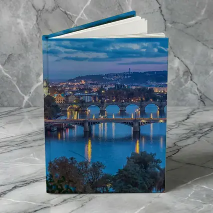 Prague Bridges Over Vltava River At Dusk