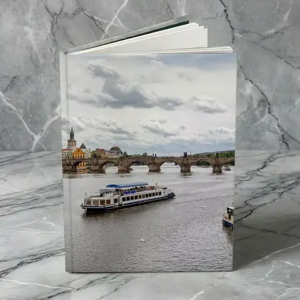 Charles Bridge Prague Vltava River Boats