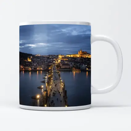 Charles Bridge Prague Castle Dusk River View