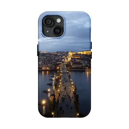 Charles Bridge Prague Castle Dusk River View