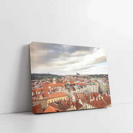 Prague Old Town Red Rooftops Skyline View