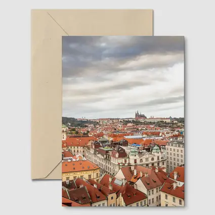 Prague Old Town Red Rooftops Skyline View