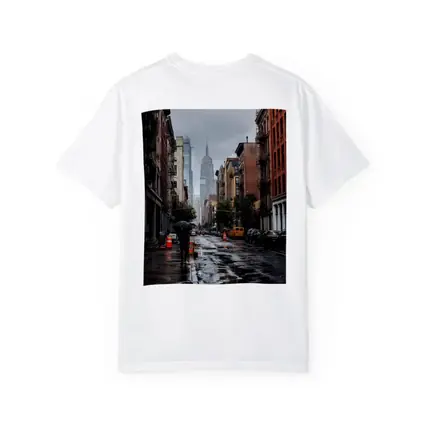 Rainy New York City Street Empire State
