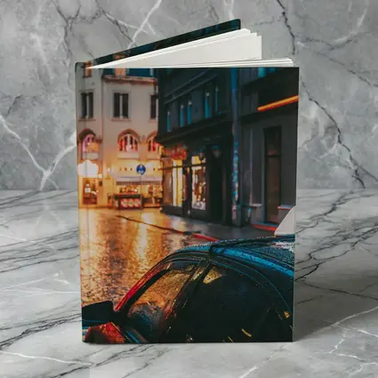 Rainy City Street Night Wet Cobblestones