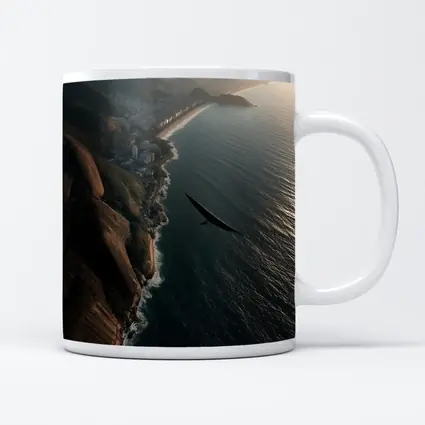 Eagle Soaring Over Rio De Janeiro Coast