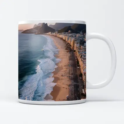 Copacabana Beach Rio De Janeiro Aerial View