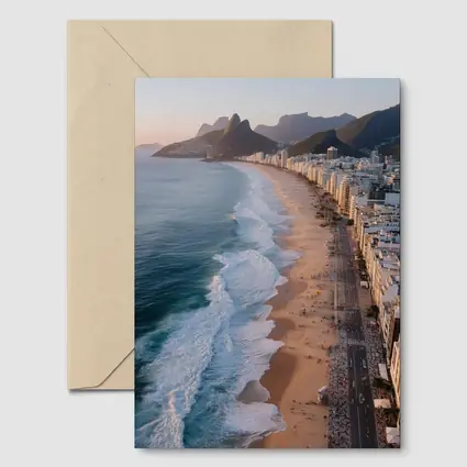 Copacabana Beach Rio De Janeiro Aerial View