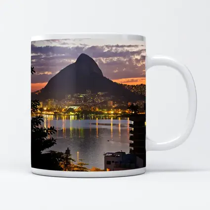 Rio de Janeiro Lagoon Sunset Mountain City