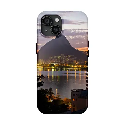 Rio de Janeiro Lagoon Sunset Mountain City