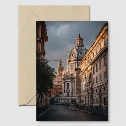Rome Street Church Dome Moody Sky