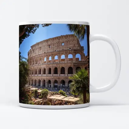 Rome Colosseum Ancient Landmark Sunny Day