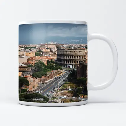 Colosseum Rome Italy Aerial City View