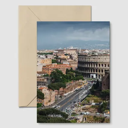 Colosseum Rome Italy Aerial City View