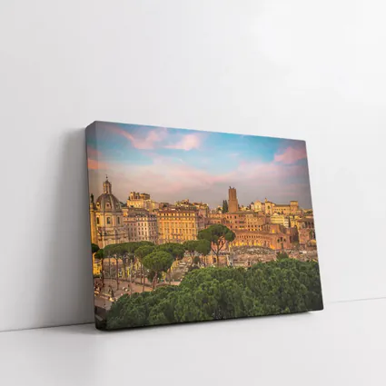 Rome Italy Skyline at Golden Sunset