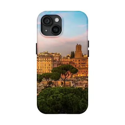 Rome Italy Skyline at Golden Sunset