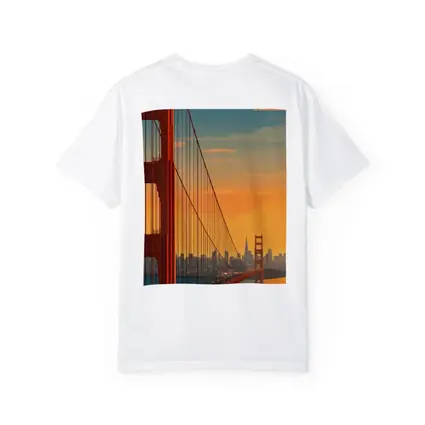 Golden Gate Bridge San Francisco Sunset Illustration