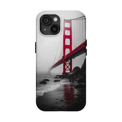 Golden Gate Bridge Red Foggy San Francisco